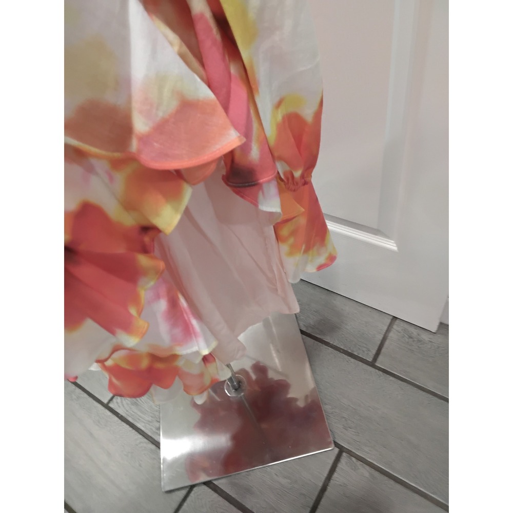 Alex Marie DSH Riley Tie Dye Floral Mini‎ Dress Pink Orange Cream Size 16 NWT - Picture 4 of 8